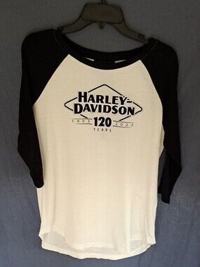 Harley-Davidson White & Black 120th Anniversary Tee
